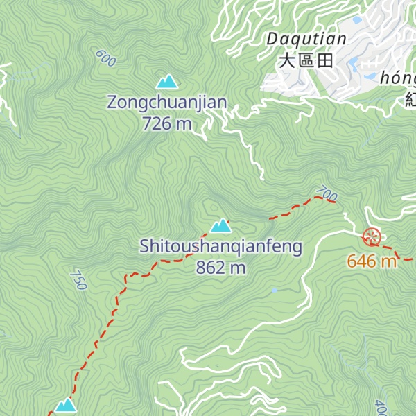 Map of Shizitoushan