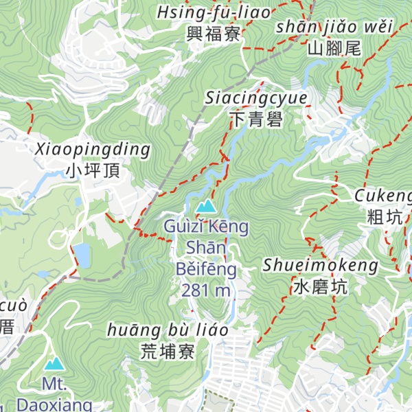 Map of Guìzǐ Kēng Shān Běifēng
