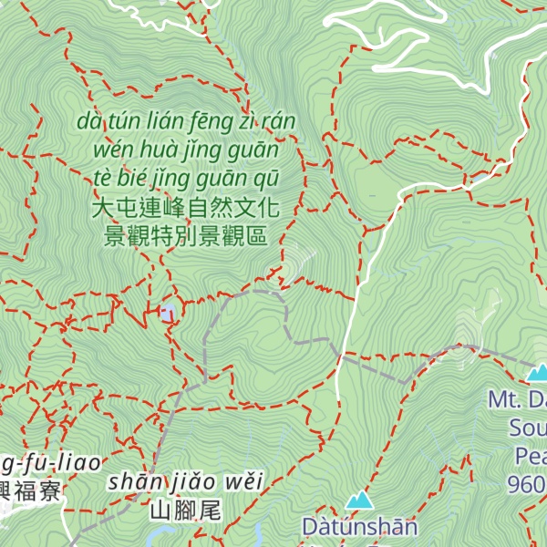 Map of Mt. Miantian
