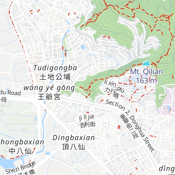 Map of Mt. Qiyan West Peak