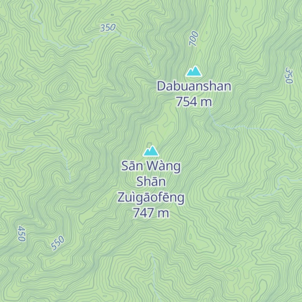 Map of Sān Wàng Shān Zuìgāofēng