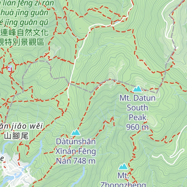 Map of Datun Southwest peak