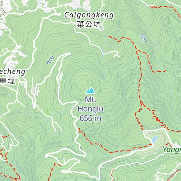 Map of Mt. Honglu