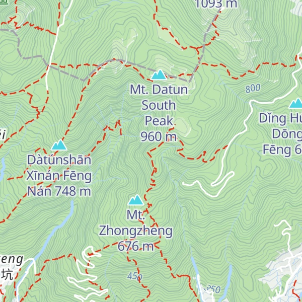 Map of Zhōngzhèng Shān Běifēng