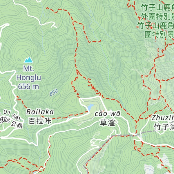Map of Mt. Caigongkeng