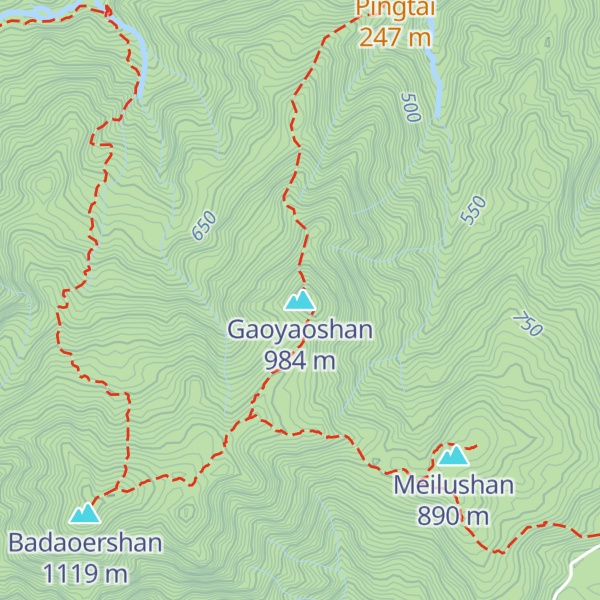 Map of Gaoyaoshan