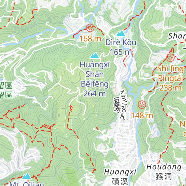 Map of Huangxi Shan
