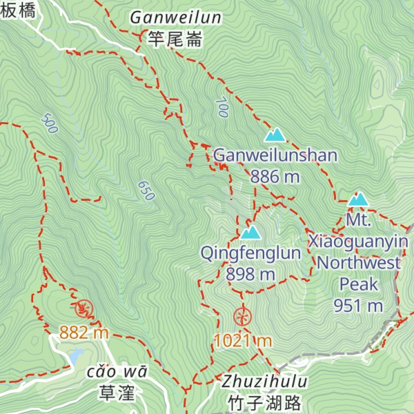 Map of Zhangfushan
