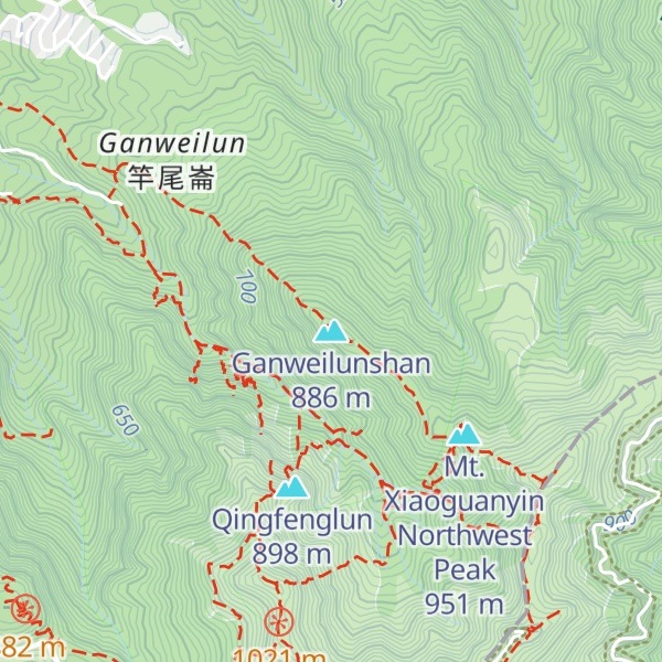 Map of Ganweilunshan