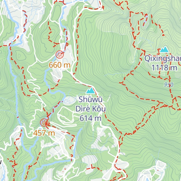 Map of Shūwū Dìrè Kǒu