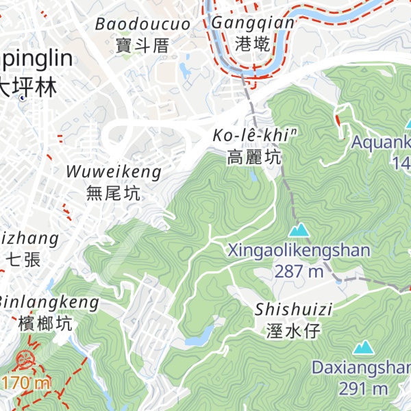 Map of Gāolí Kēng Shānxī Běifēng