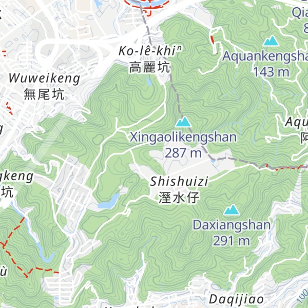 Map of Gaolikengshan