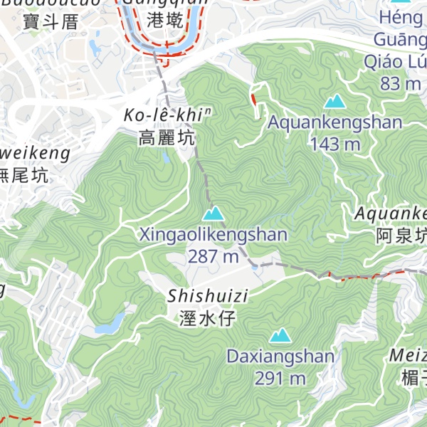 Map of Xingaolikengshan