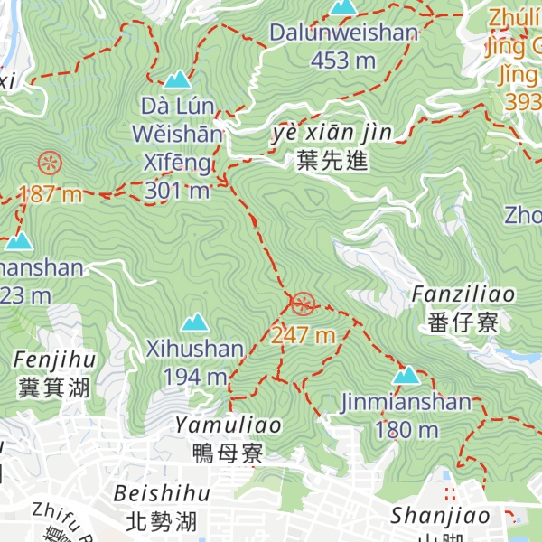 Map of Lunjianshan