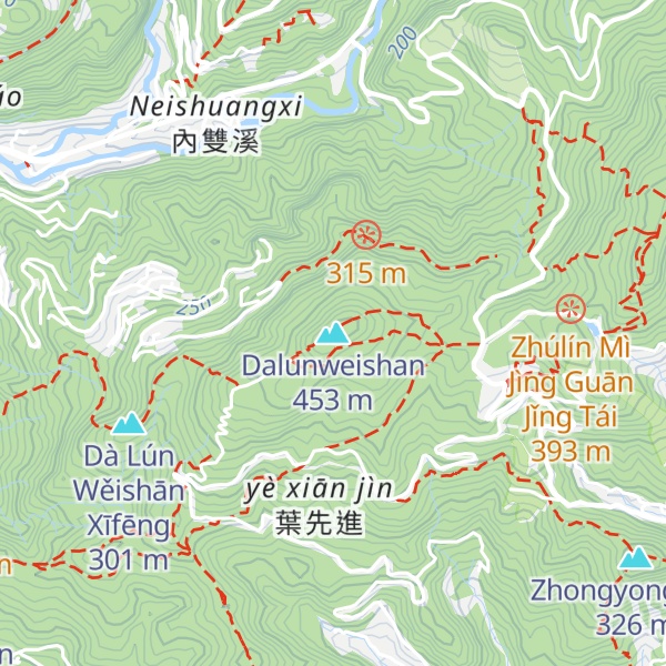 Map of Dalunweishan