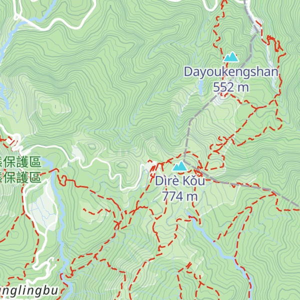Map of Mt. Qingtiangang