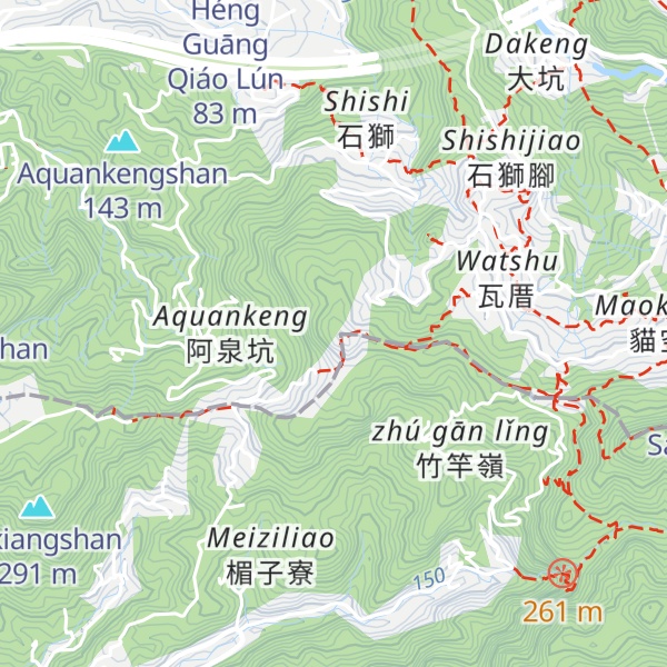 Map of Dailaokengshan
