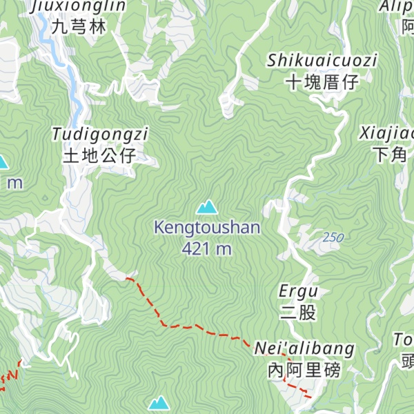 Map of Kengtoushan