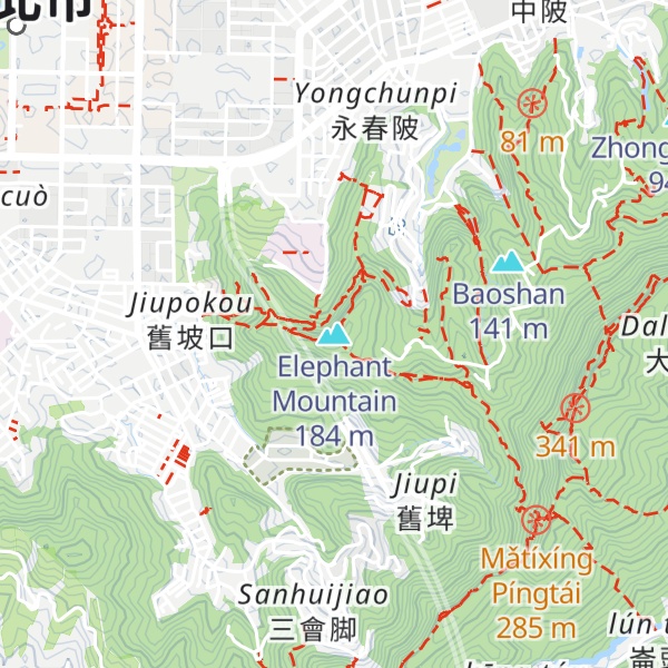 Map of Elephant Mountain