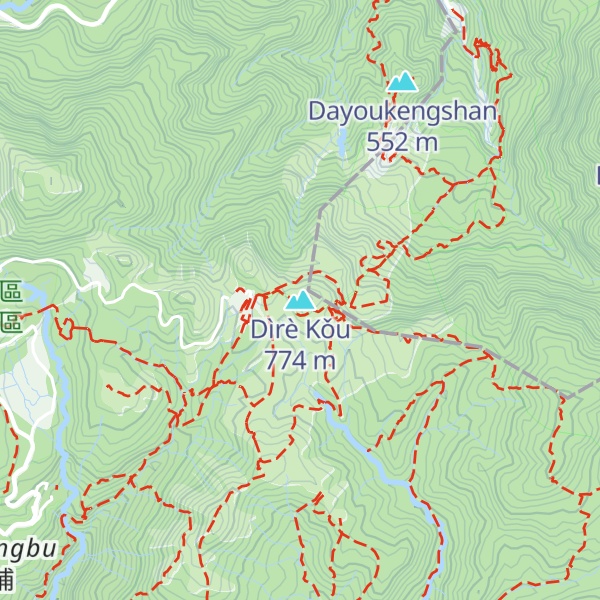 Map of Dìrè Kǒu