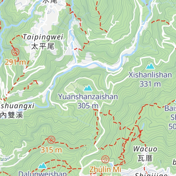 Map of Yuanshanzaishan