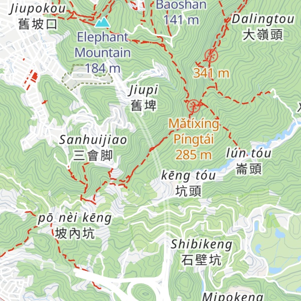 Map of Miàogāo Tái