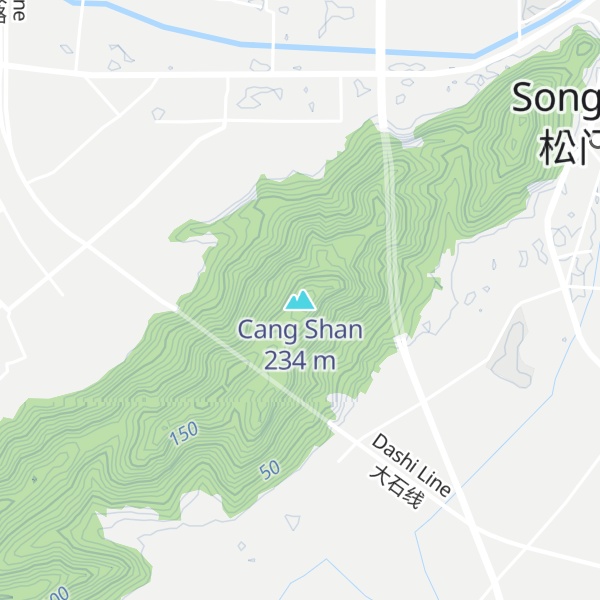 Map of Cang Shan
