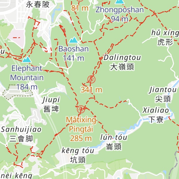 Map of Nangangshannanfeng