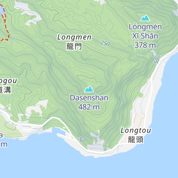Map of Dasenshan