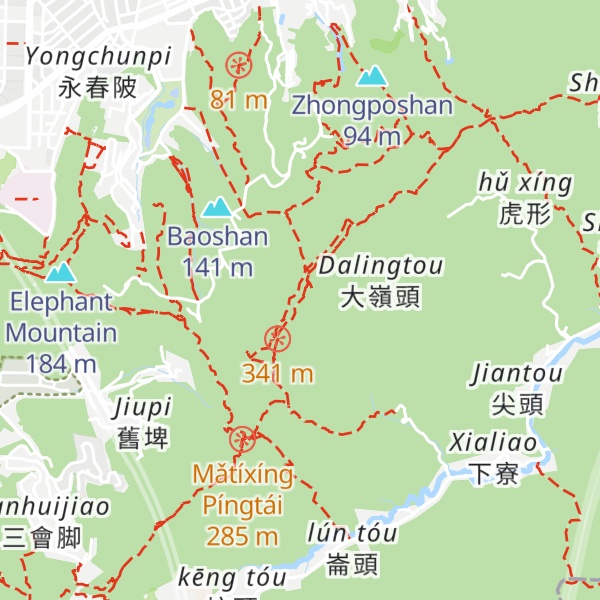 Map of Nangangshan