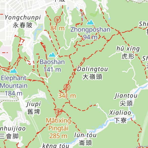 Map of Jiuwufeng