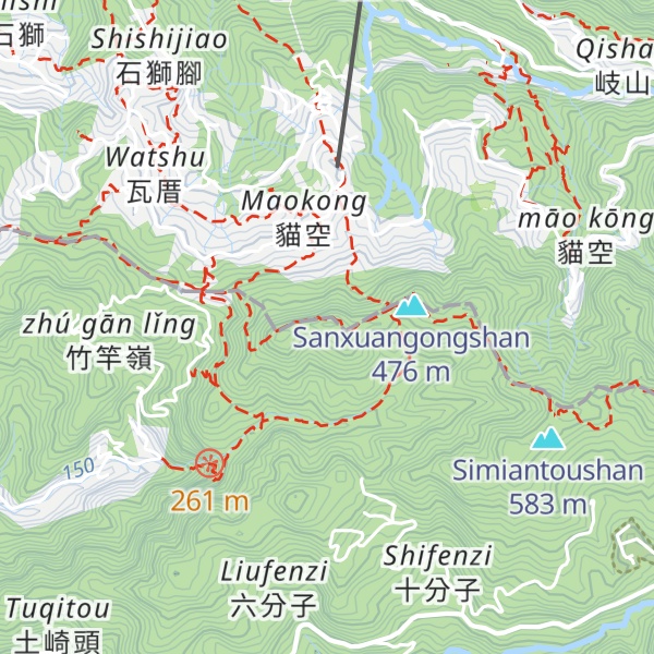Map of Shiqiushan