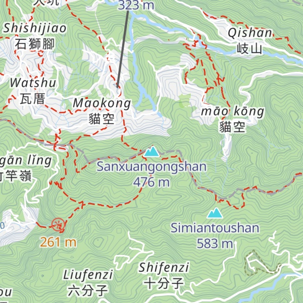 Map of Sanxuangongshan