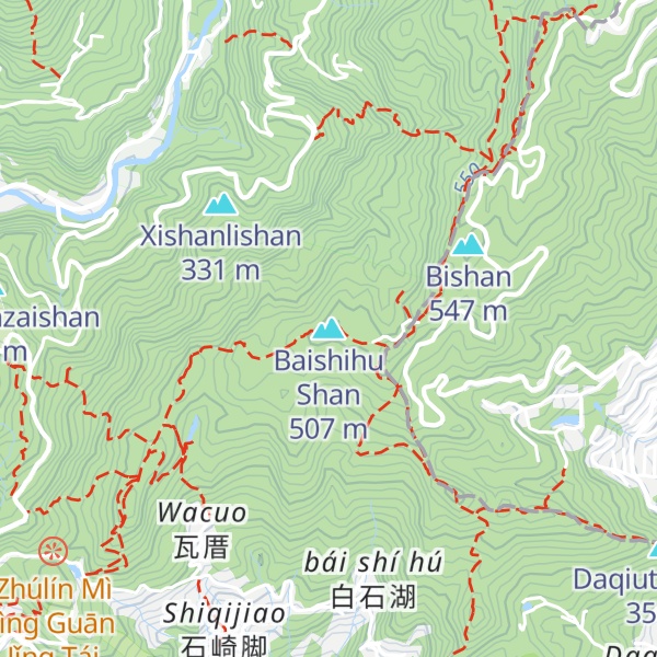 Map of Baishihu Shan