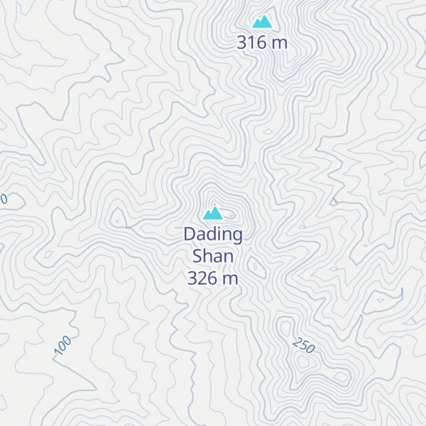 Map of Dading Shan