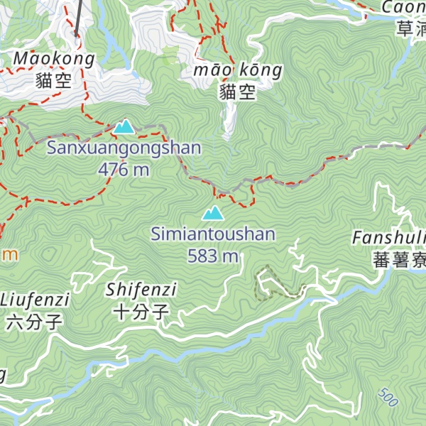 Map of Simiantoushan
