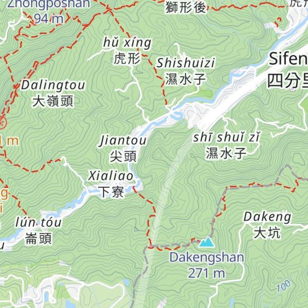 Map of Jiāntóu Shān