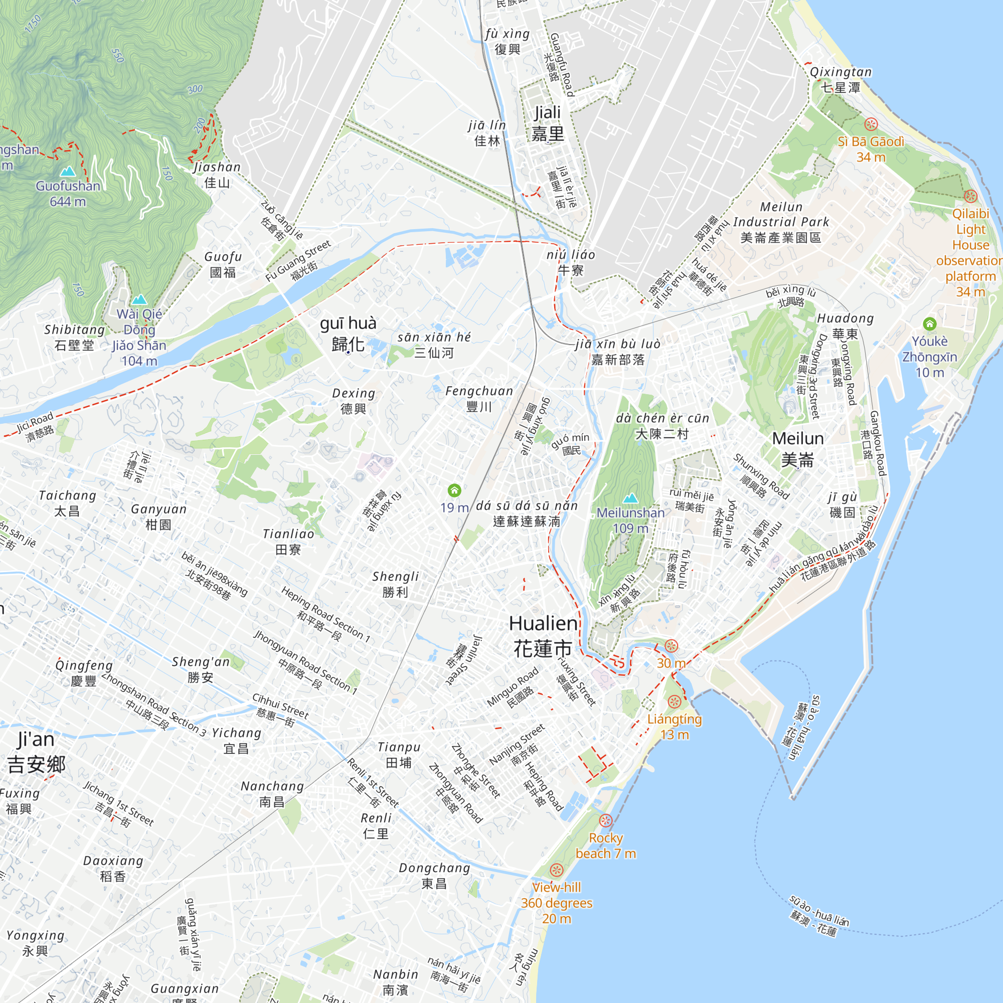 Hualien Bus Station Visitor Center map