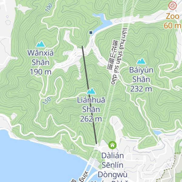 Map of Liánhuā Shān