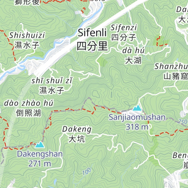 Map of Sanjiaomushanxifeng