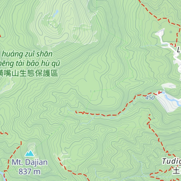 Map of Mt. Lukuping (鹿堀坪)