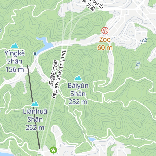 Map of Báiyún Shān