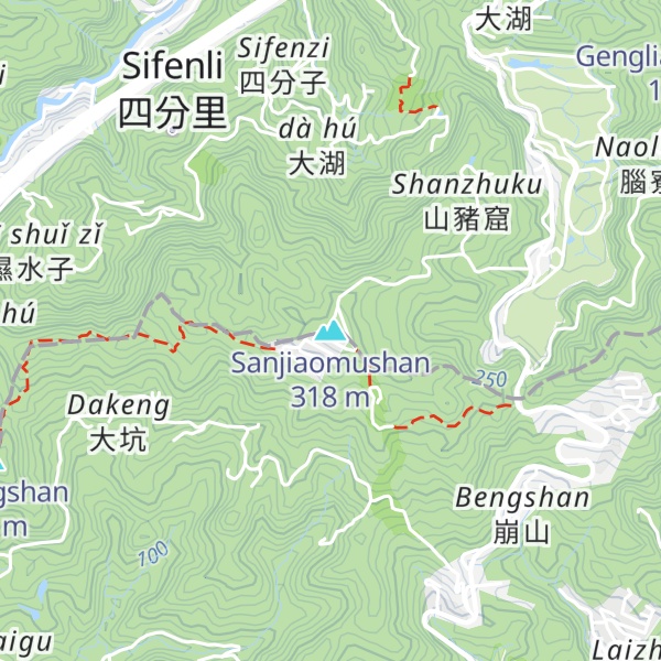 Map of Sanjiaomushan