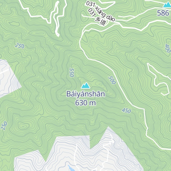 Map of Báiyánshān