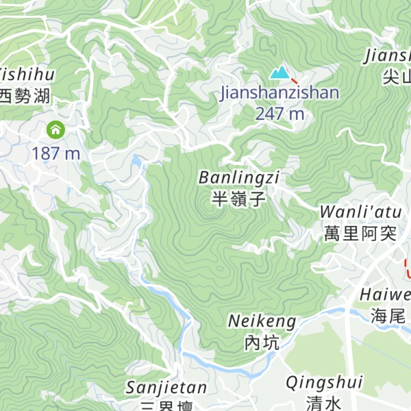Map of Zhúzǐ Shānjiǎo Shān