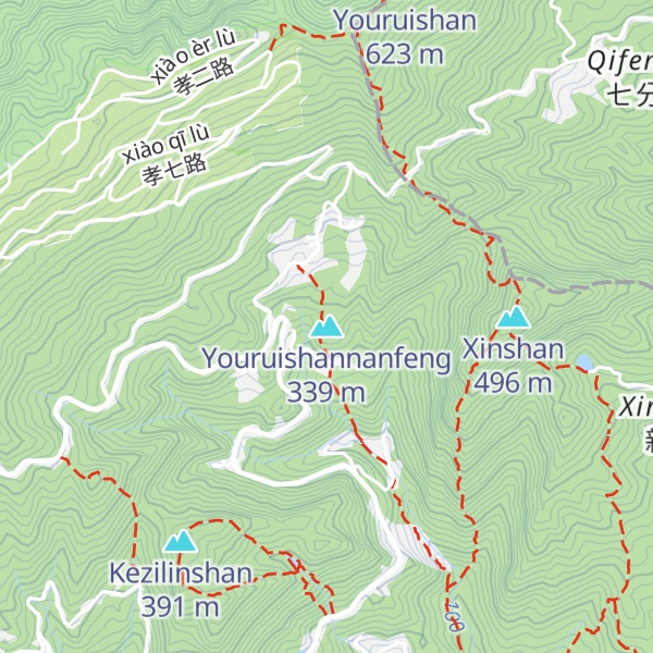 Map of Youruishannanfeng