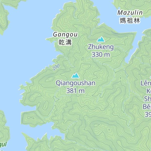 Map of Qiangoushan