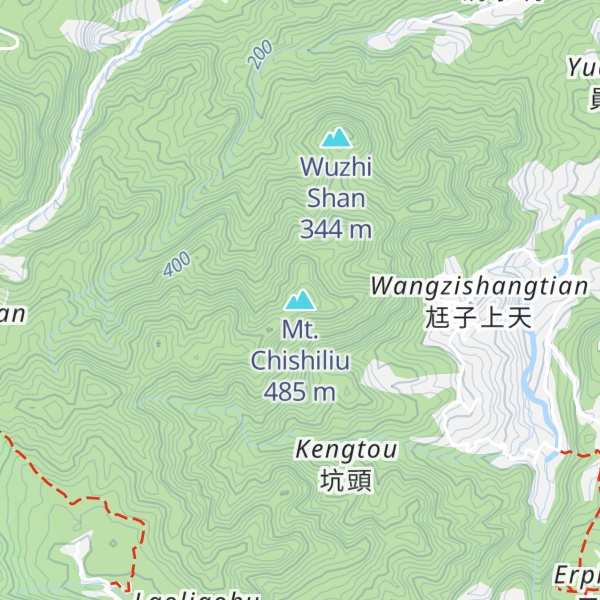 Map of Mt. Chishiliu
