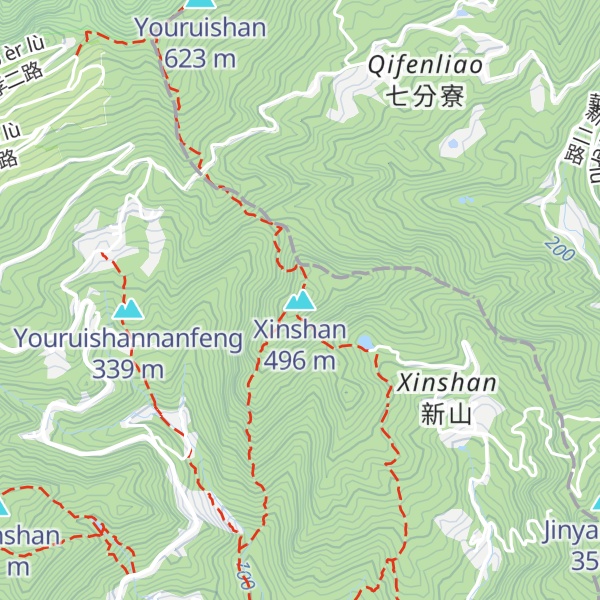 Map of Xinshan