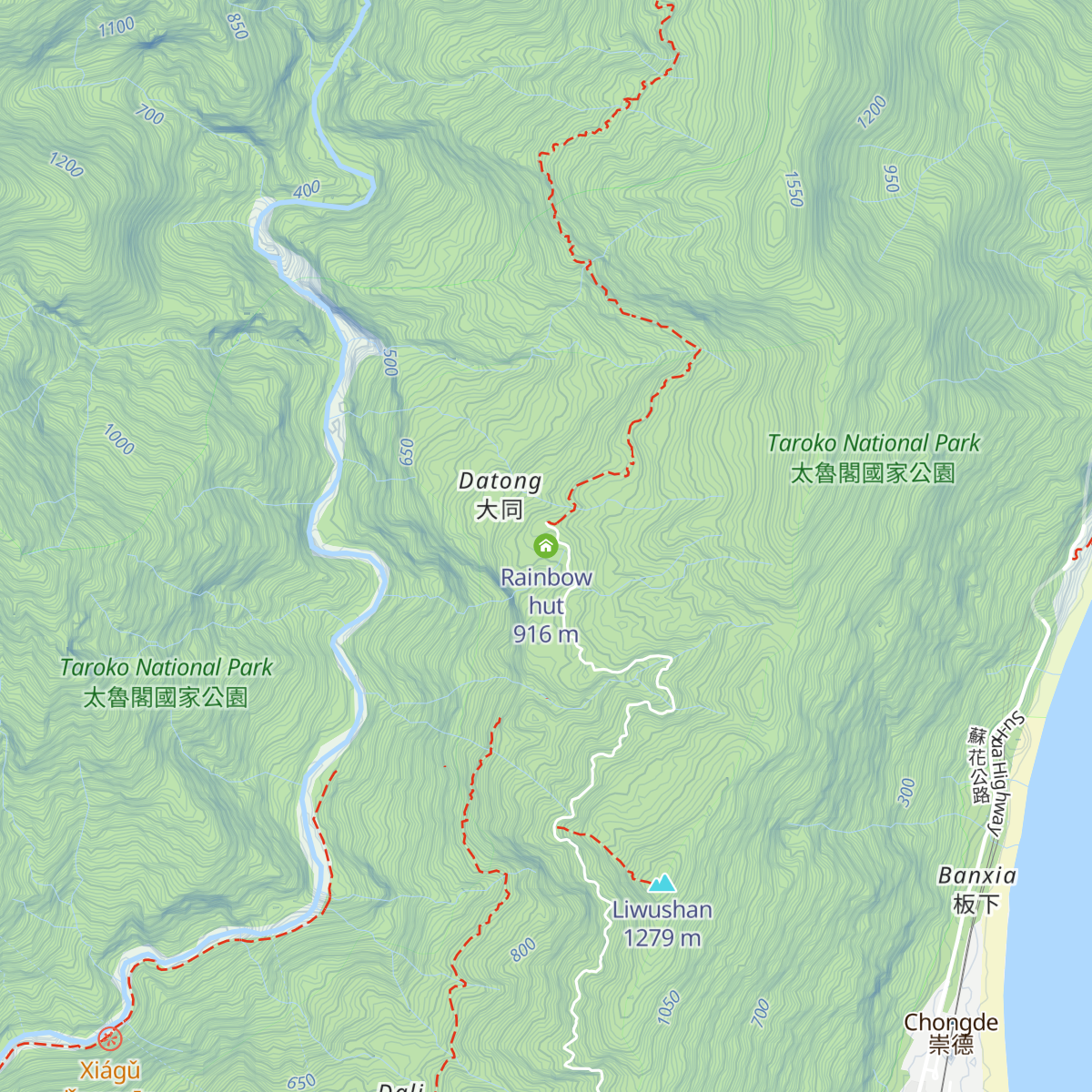 Rainbow hut map